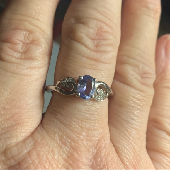 Genuine tanzanite sterling silver ring - Picture 8 of 8